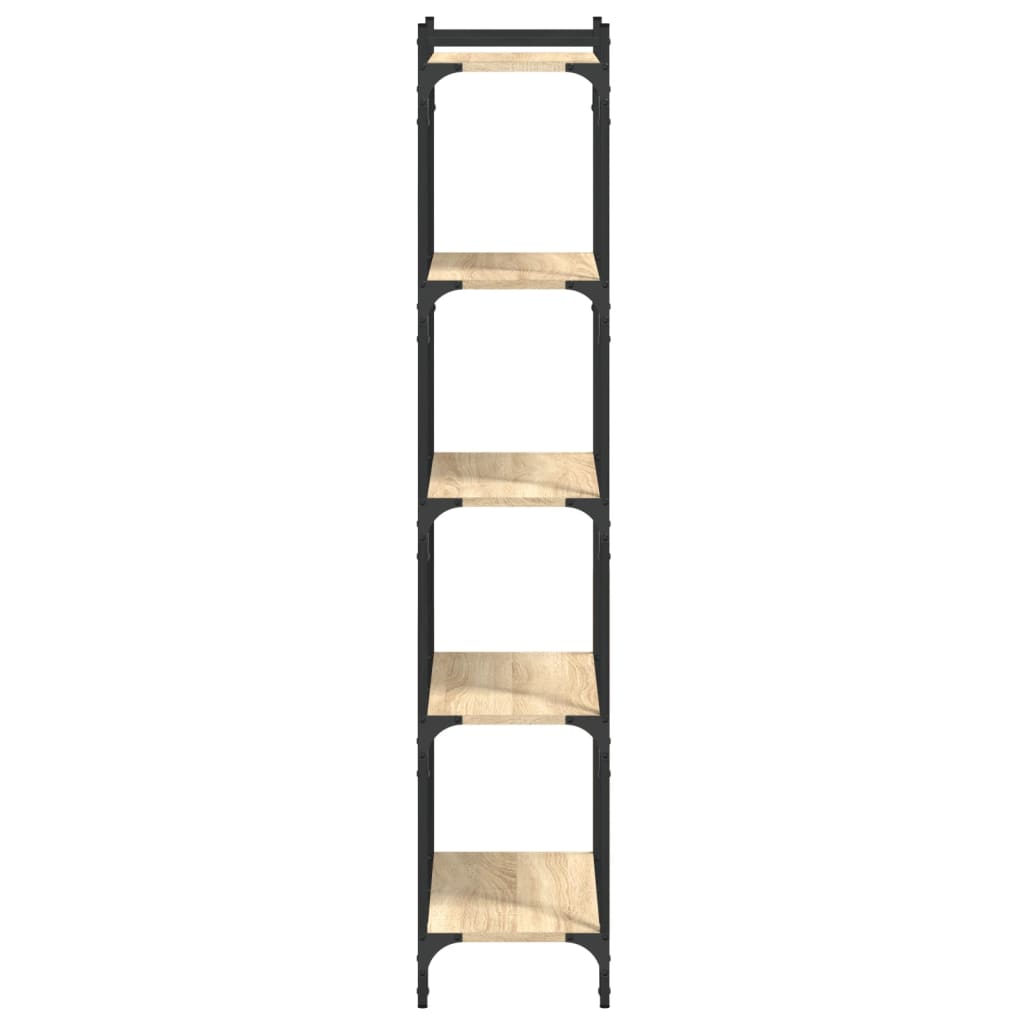 5-tier bookcase sonoma oak 60x30x154 cm processed wood