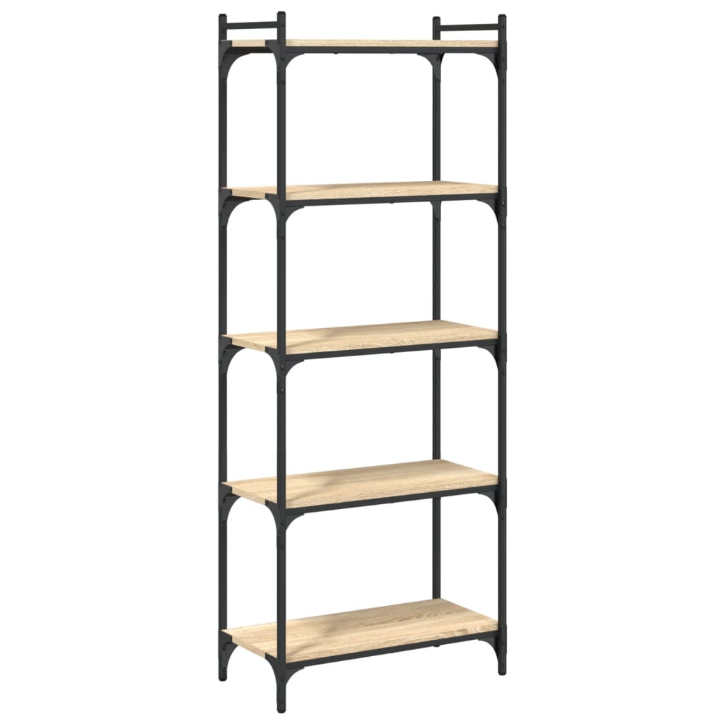 5-tier bookcase sonoma oak 60x30x154 cm processed wood