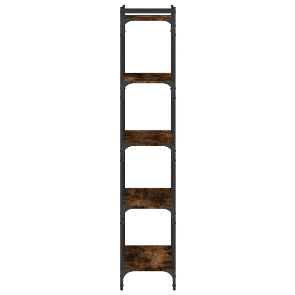 5-tier bookcase smoked oak 60x30x154 cm processed wood