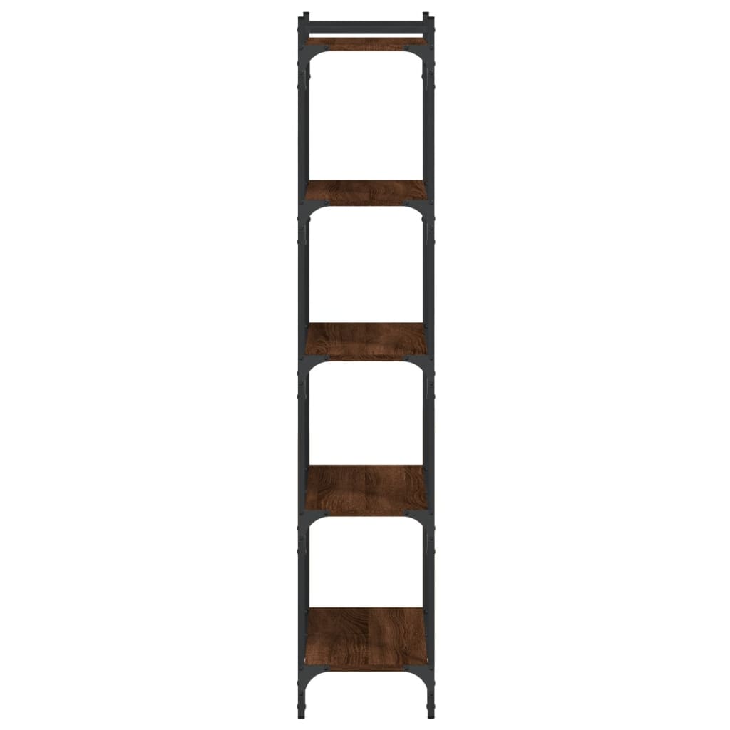 5-tier bookcase, brown oak 60x30x154 cm, processed wood