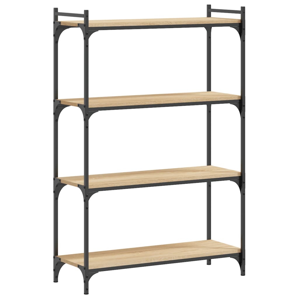 4-tier bookcase sonoma oak 80x30x120 cm processed wood