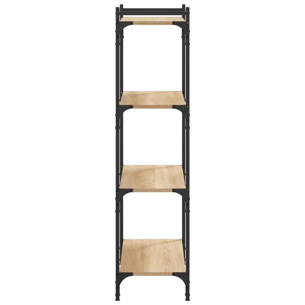 4-tier bookcase sonoma oak 80x30x120 cm processed wood