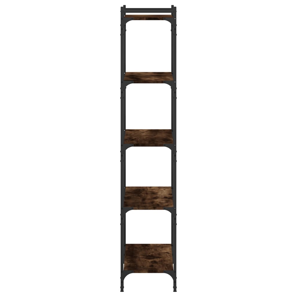 5-tier bookcase smoked oak 80x30x154 cm processed wood