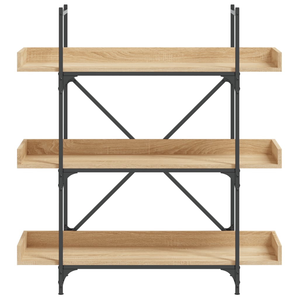 3-tier bookcase, sonoma oak, 100x33x108.5 cm wood