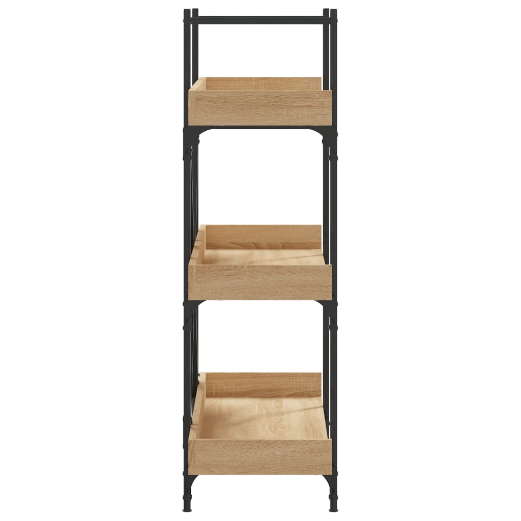 3-tier bookcase, sonoma oak, 100x33x108.5 cm wood