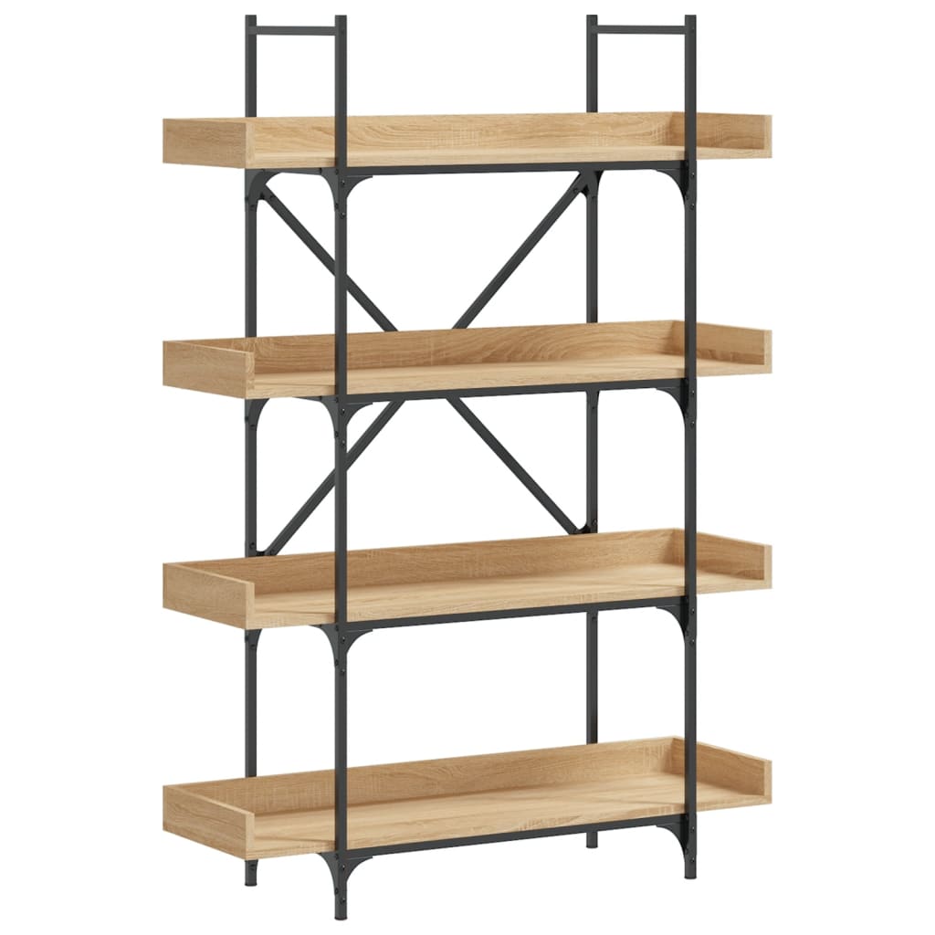 4-tier bookcase, sonoma oak, 100x33x145.5 cm, wood