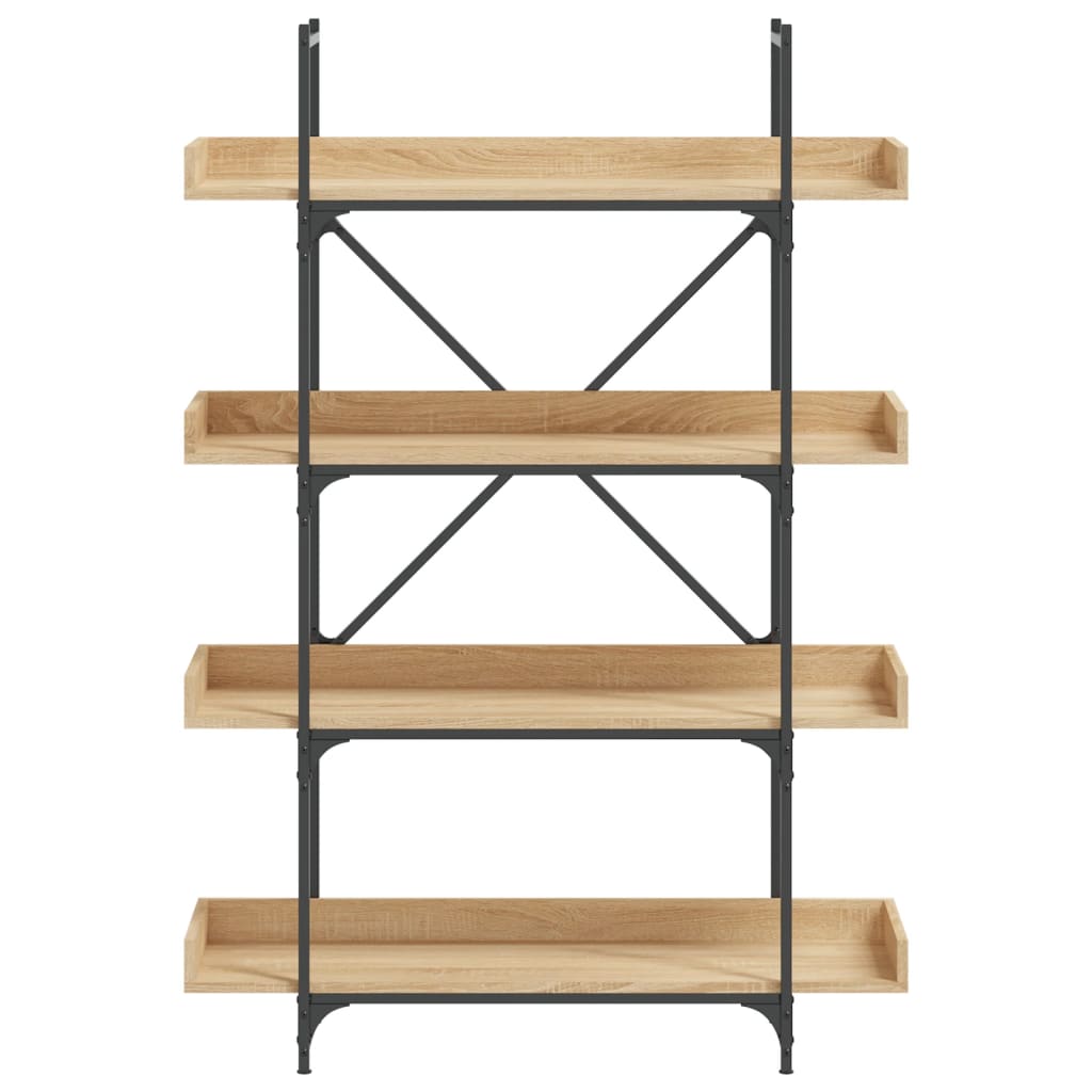 4-tier bookcase, sonoma oak, 100x33x145.5 cm, wood