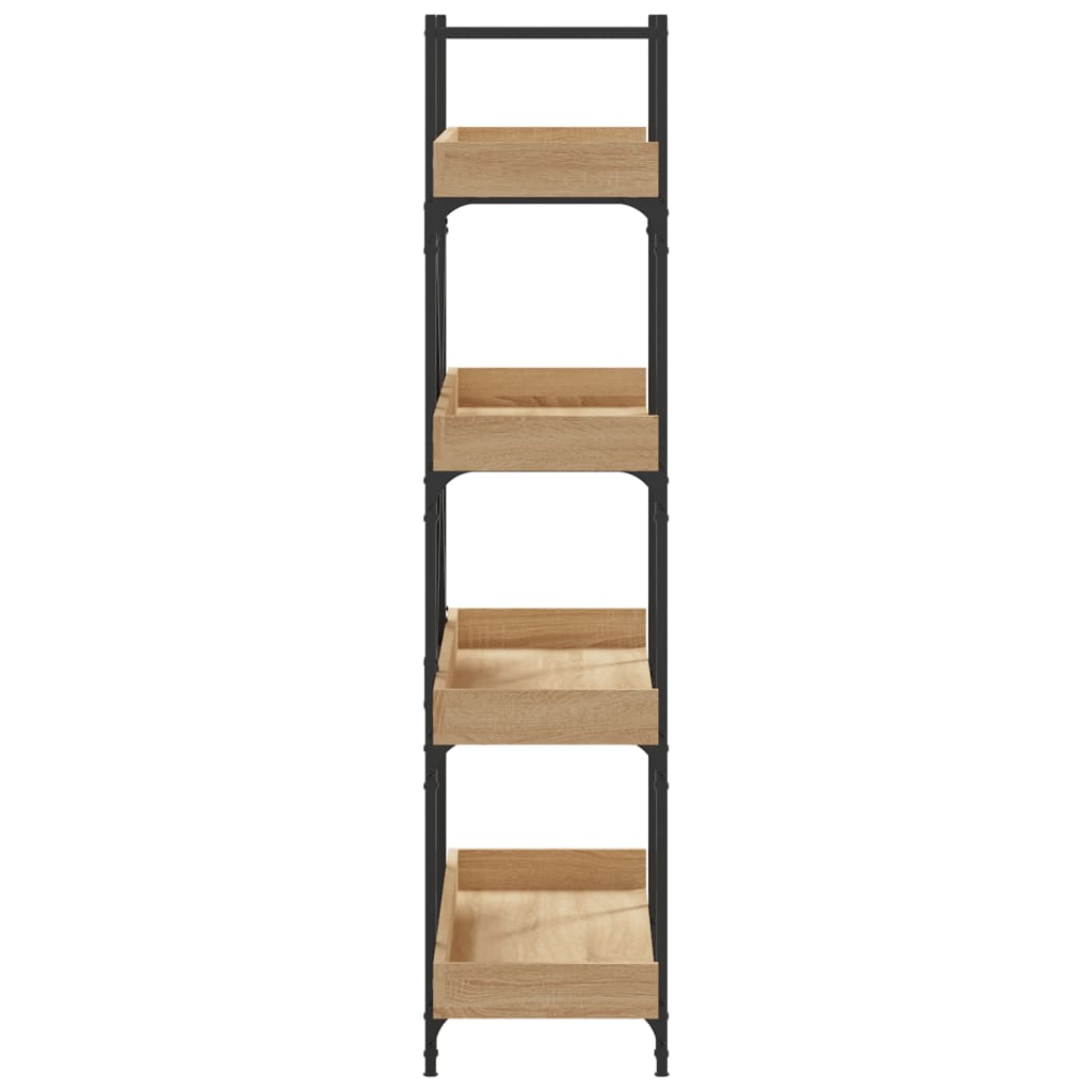 4-tier bookcase, sonoma oak, 100x33x145.5 cm, wood