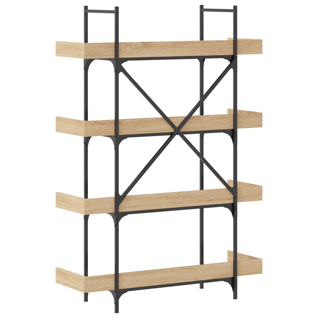 4-tier bookcase, sonoma oak, 100x33x145.5 cm, wood