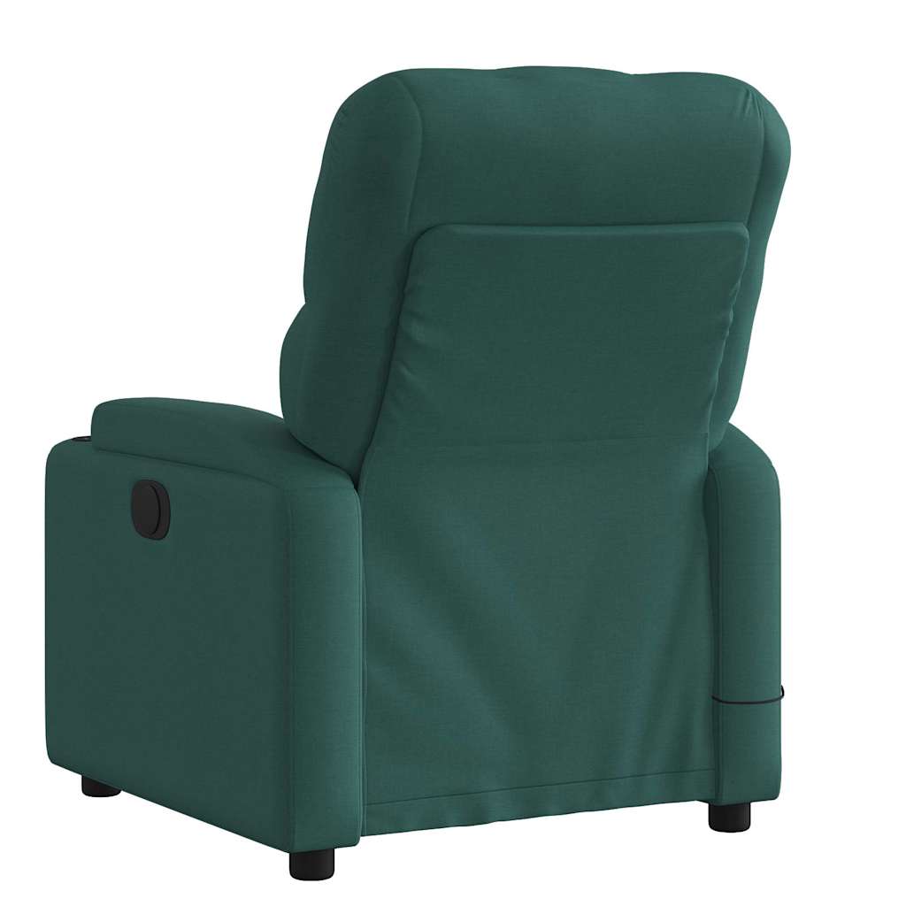 Folding massage chair, dark green, fabric