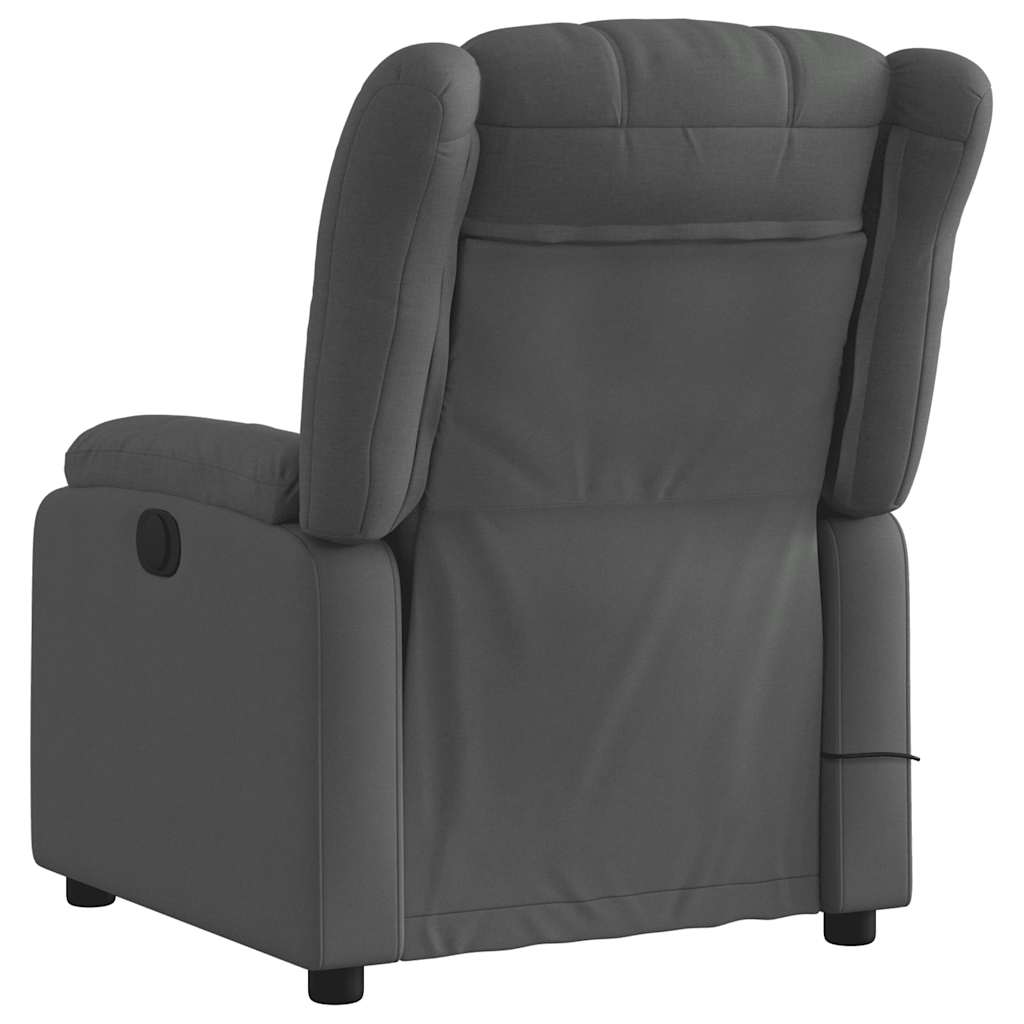 Folding massage chair, dark grey, fabric