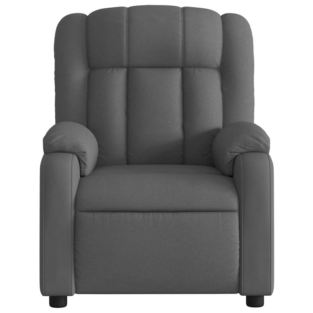 Folding massage chair, dark grey, fabric