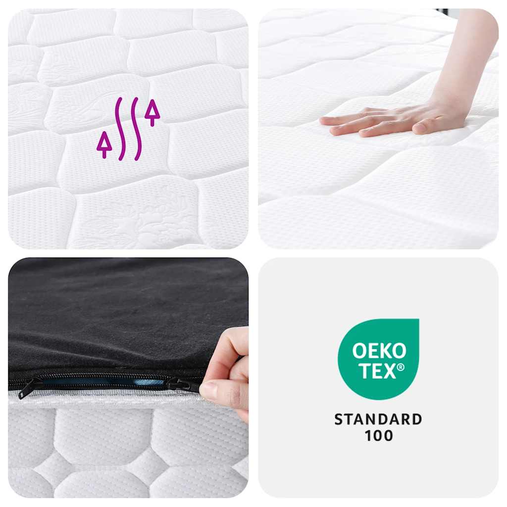 Pocket spring mattress, medium firmness, 200x200 cm