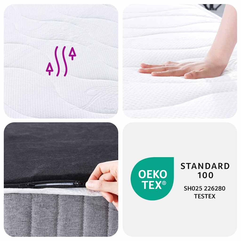 Pocket spring mattress, medium firmness, 120x200 cm