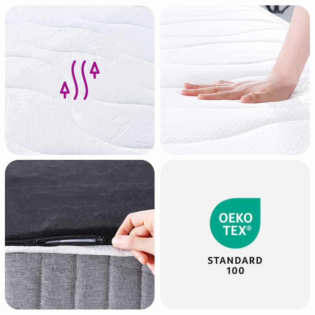 Pocket spring mattress, medium firmness, 70x200 cm