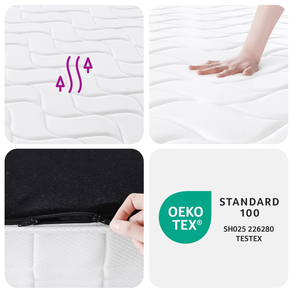 Pocket spring mattress, medium firmness, 80x200 cm