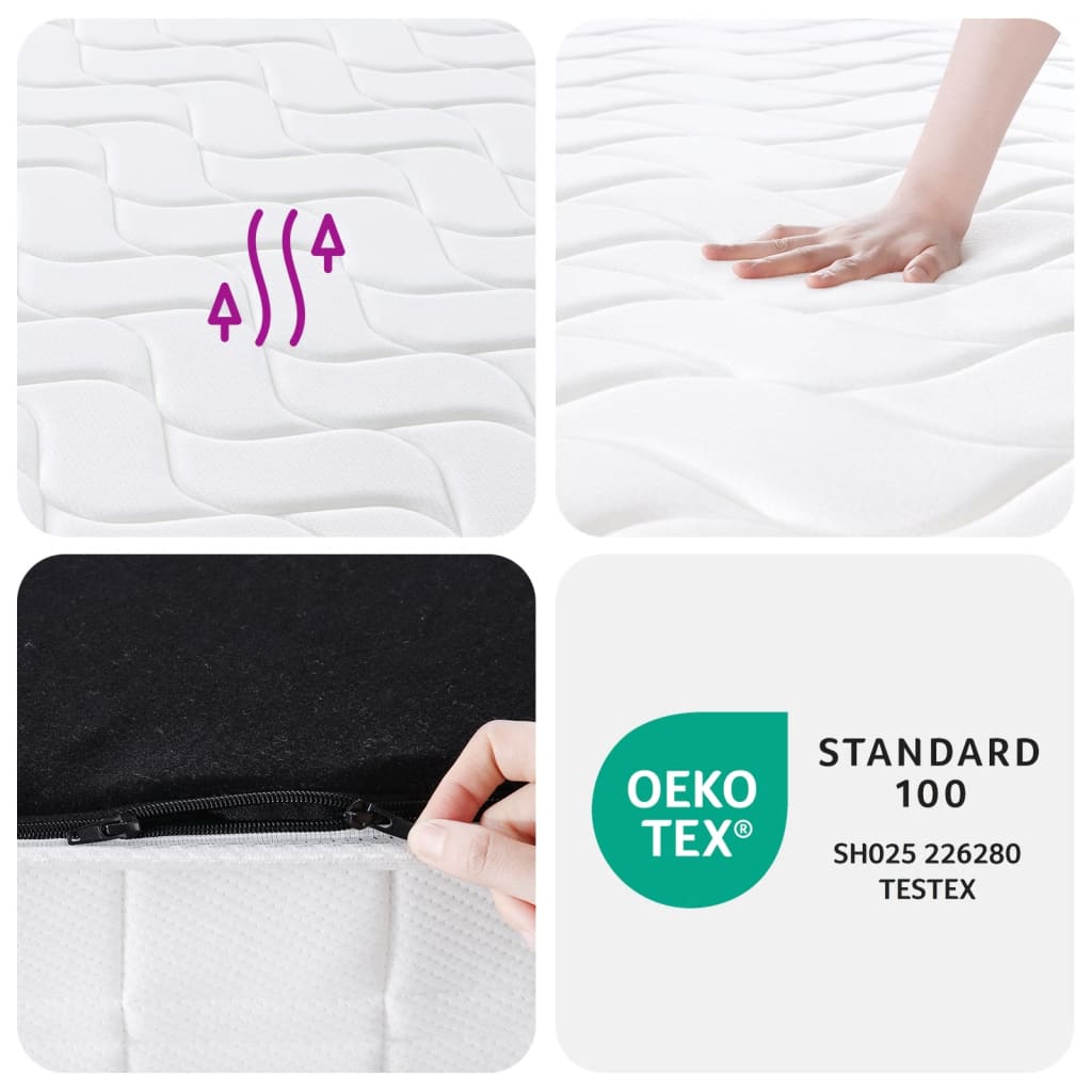 Pocket spring mattress, medium firmness, 70x200 cm