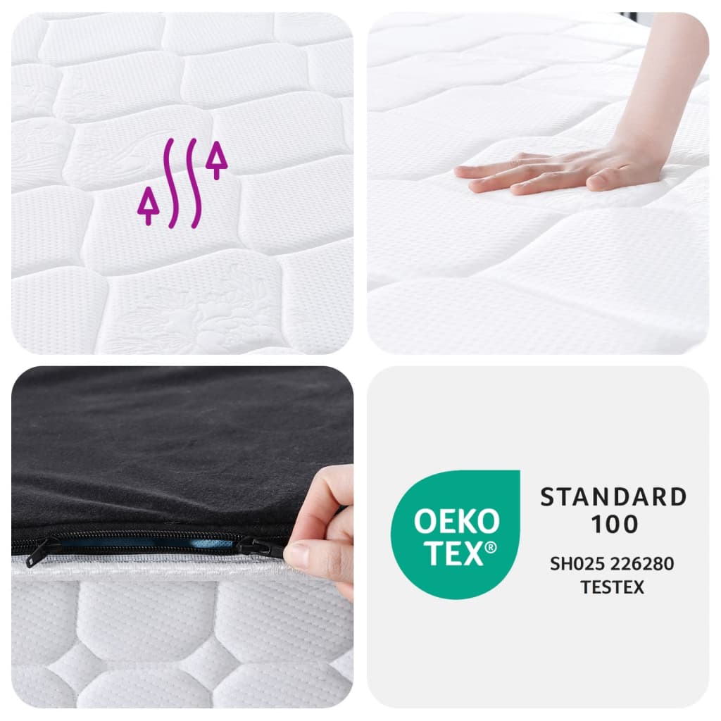 Pocket spring mattress, medium firmness, 90x200 cm