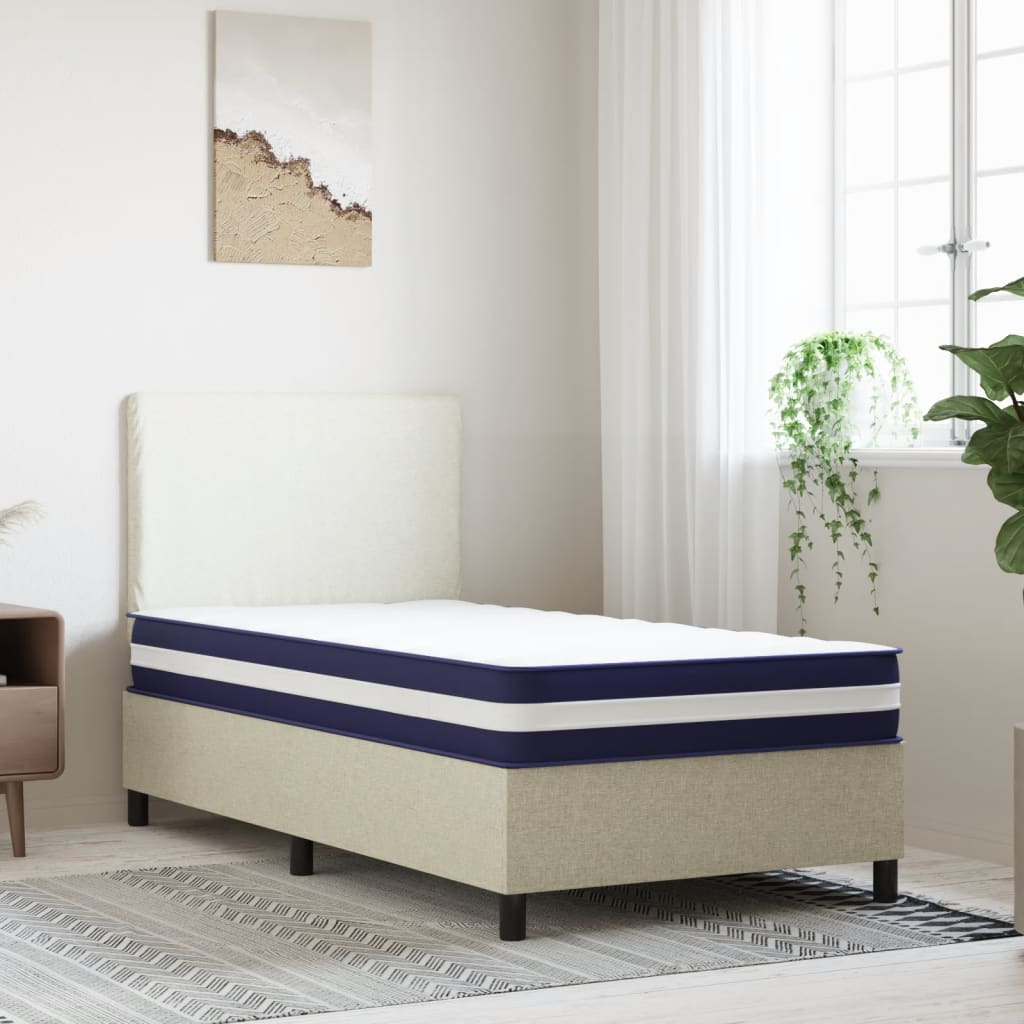 Single Size pocket spring mattress medium firmness 90x190 cm