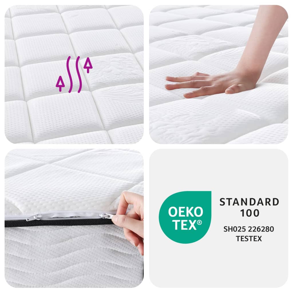 Pocket spring mattress, medium firmness plus, 80x200 cm