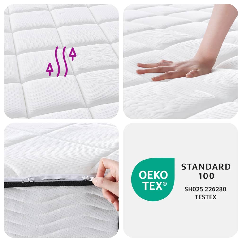 Pocket spring mattress, medium firmness plus, 100x200 cm