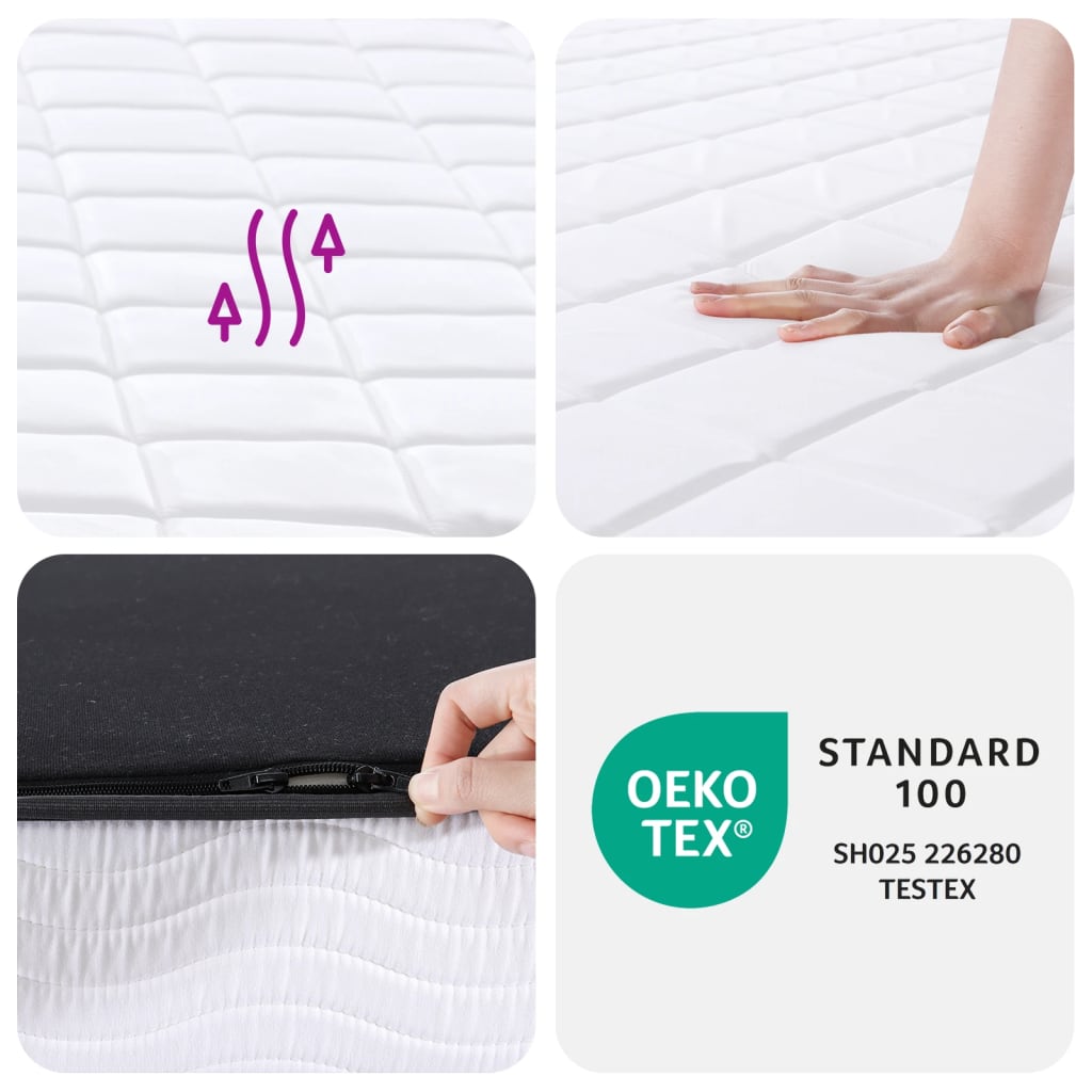 Foam mattress, medium soft firmness, 90x200 cm