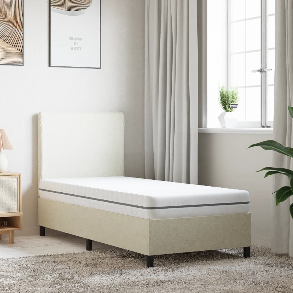 Single Size foam mattress, medium soft firmness, 90x190 cm