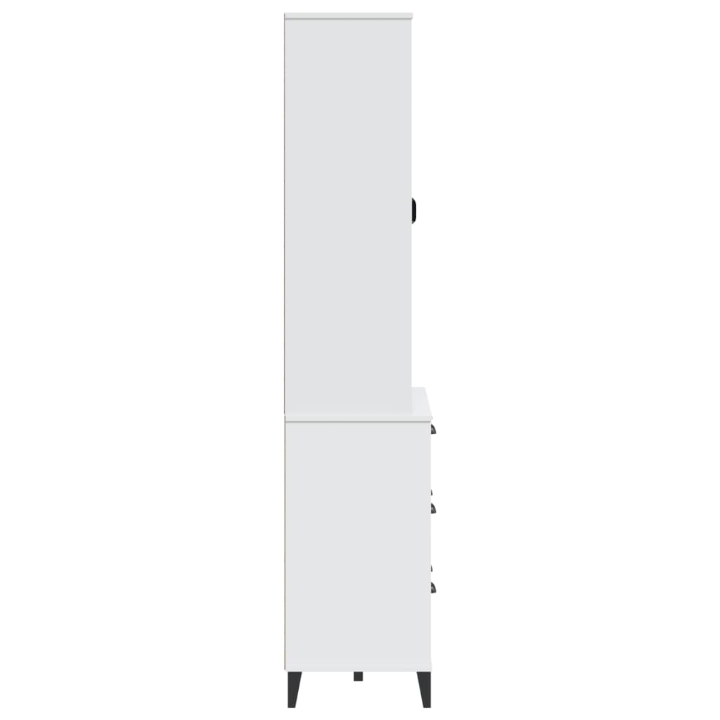 "VIKEN" high cabinet, white, 80x40x190 cm, solid pine wood