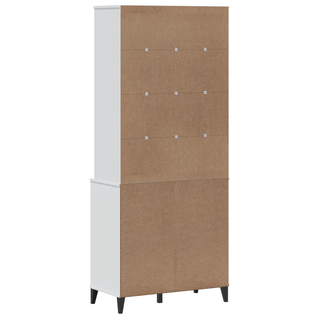 "VIKEN" high cabinet, white, 80x40x190 cm, solid pine wood