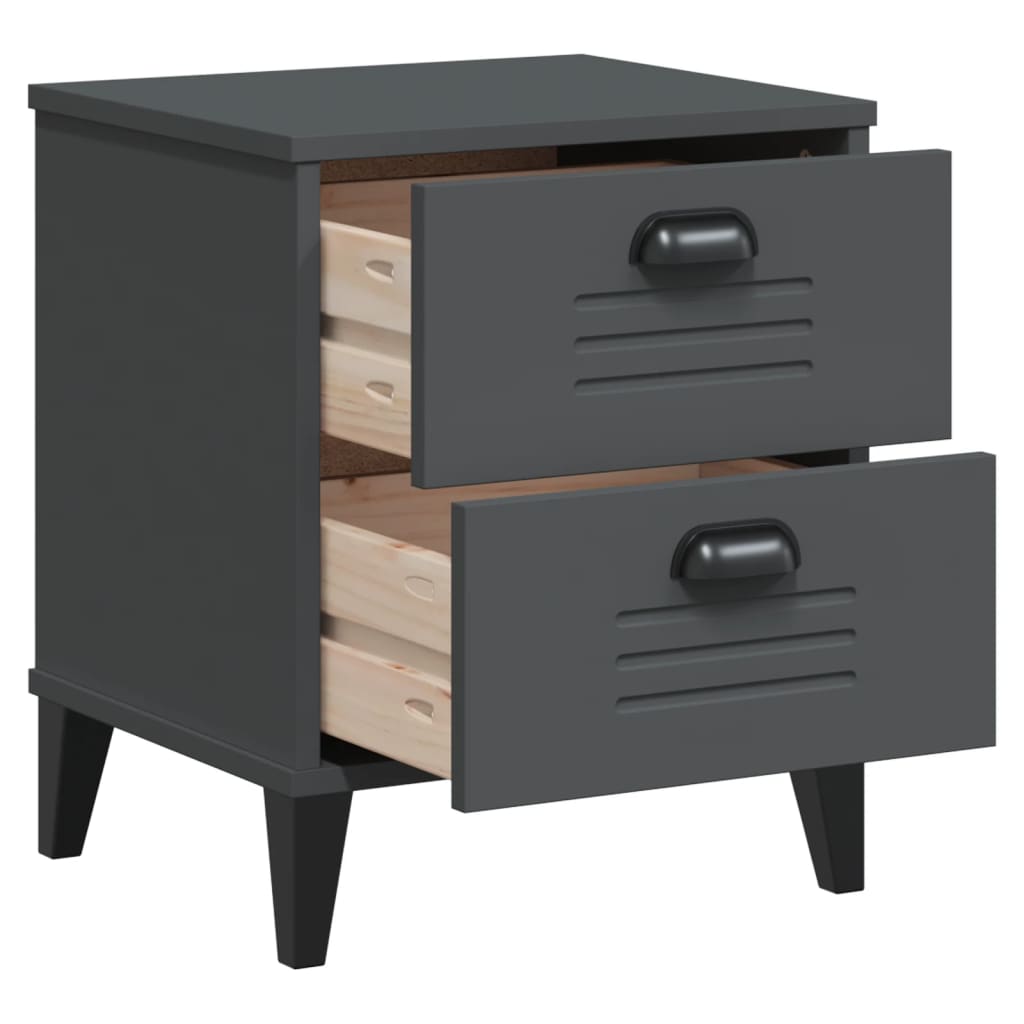 "VIKEN" bedside table, anthracite gray, engineered wood