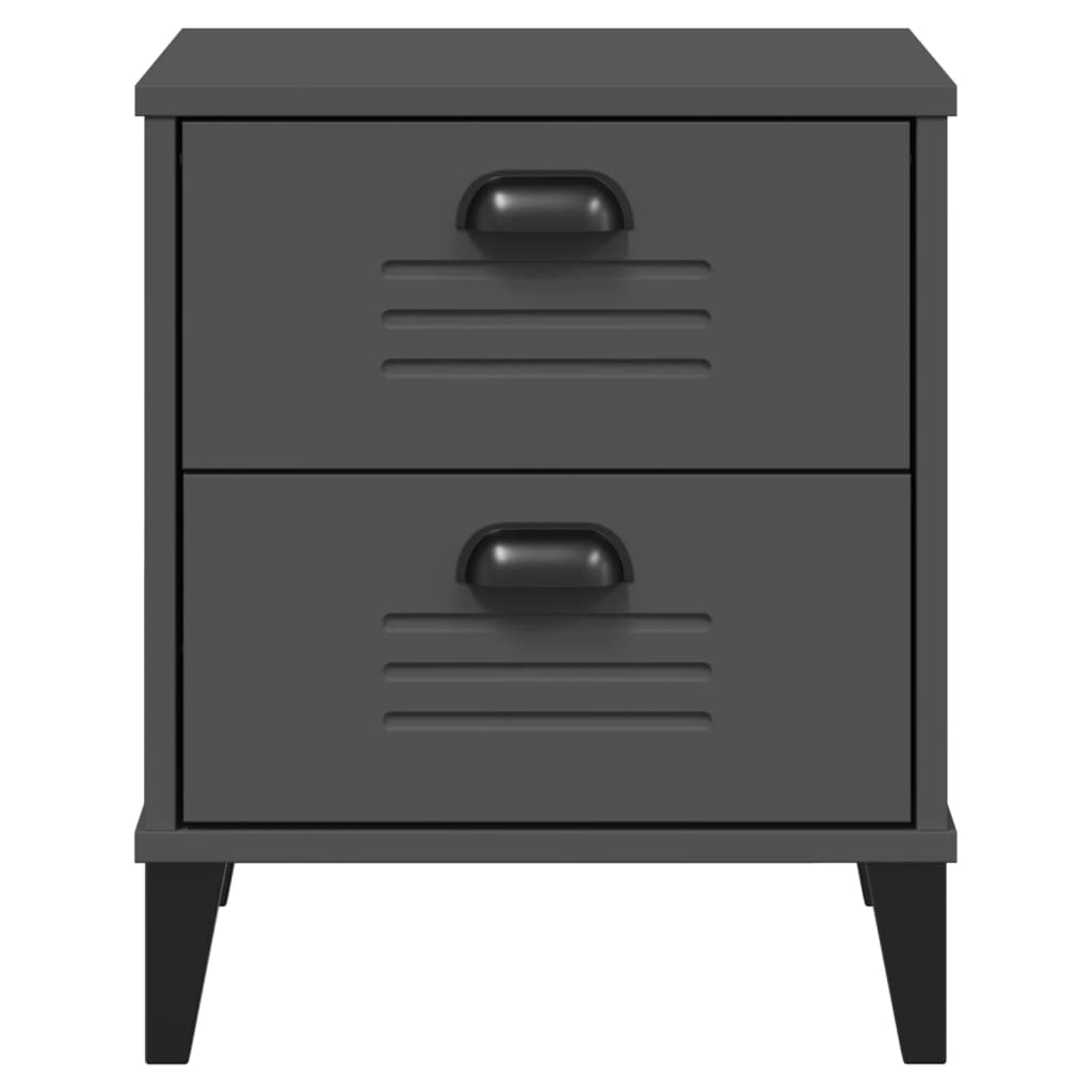 "VIKEN" bedside table, anthracite gray, engineered wood