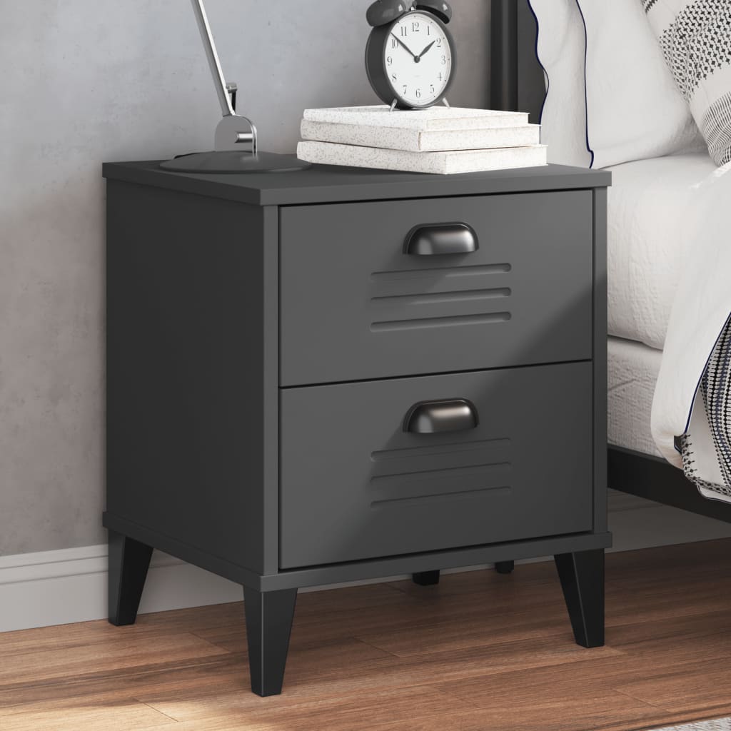 "VIKEN" bedside table, anthracite gray, engineered wood