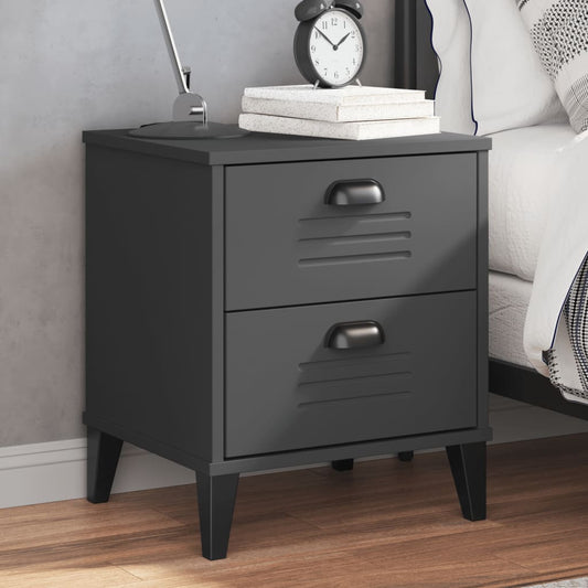 "VIKEN" bedside table, anthracite gray, engineered wood