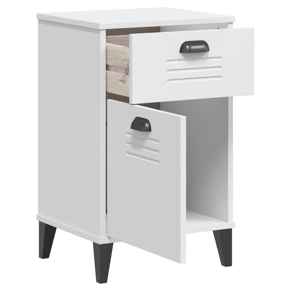 "VIKEN" bedside table, white, engineered wood