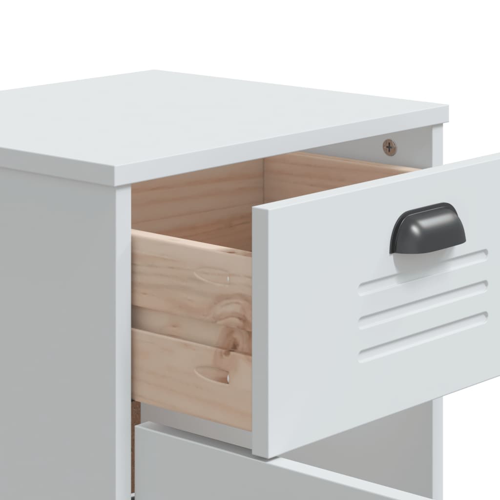 "VIKEN" bedside table, white, engineered wood