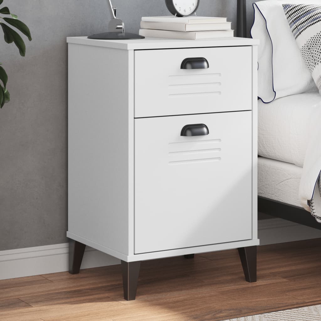 "VIKEN" bedside table, white, engineered wood