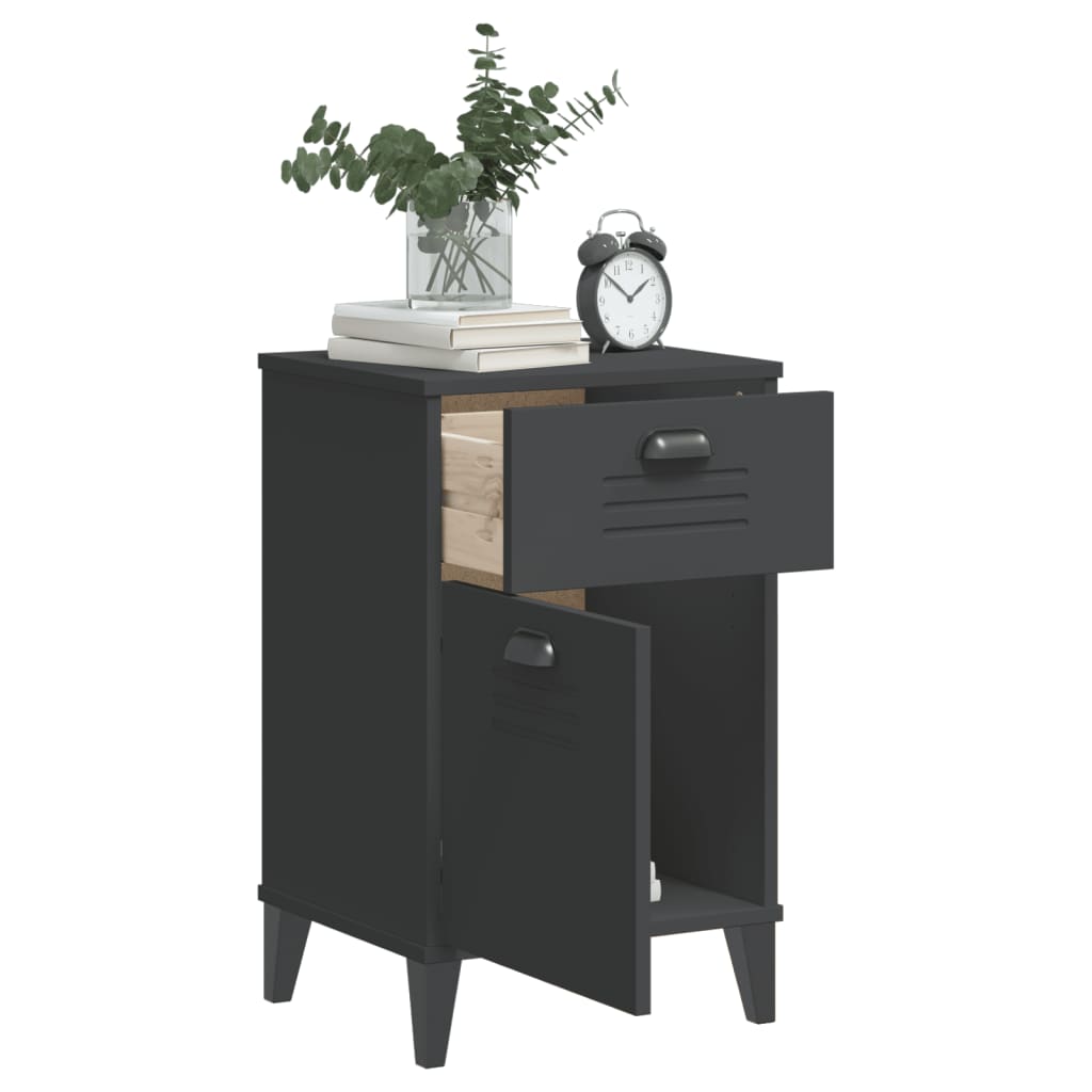 "VIKEN" bedside table, anthracite gray, engineered wood