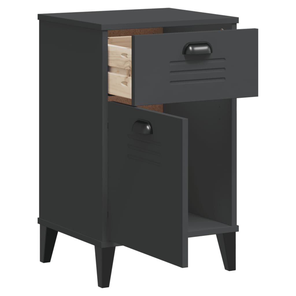 "VIKEN" bedside table, anthracite gray, engineered wood