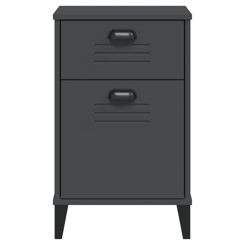 "VIKEN" bedside table, anthracite gray, engineered wood