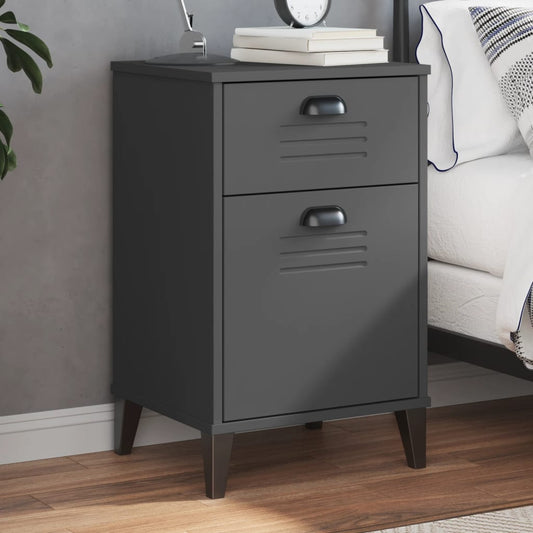 "VIKEN" bedside table, anthracite gray, engineered wood