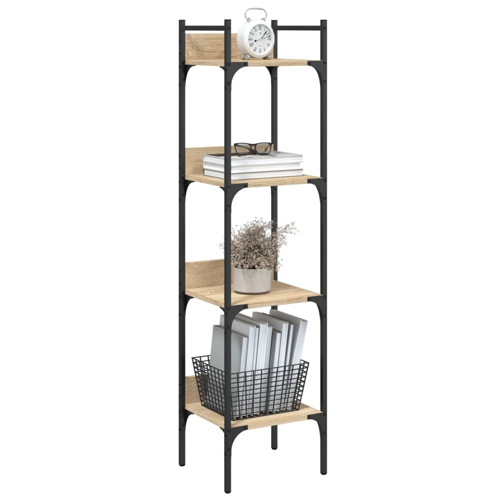 4-tier bookcase, sonoma oak, 35x30x138.5 cm