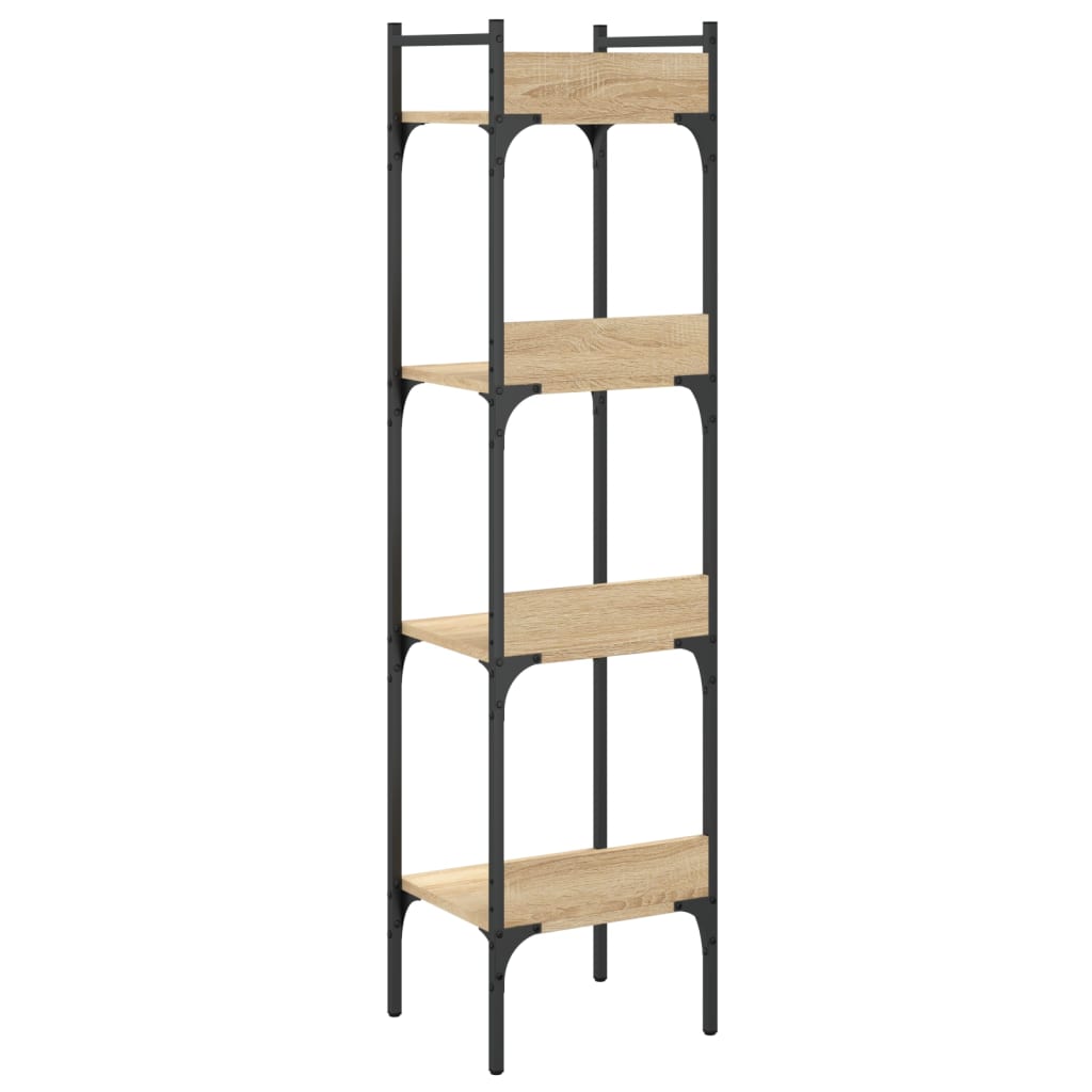 4-tier bookcase, sonoma oak, 35x30x138.5 cm