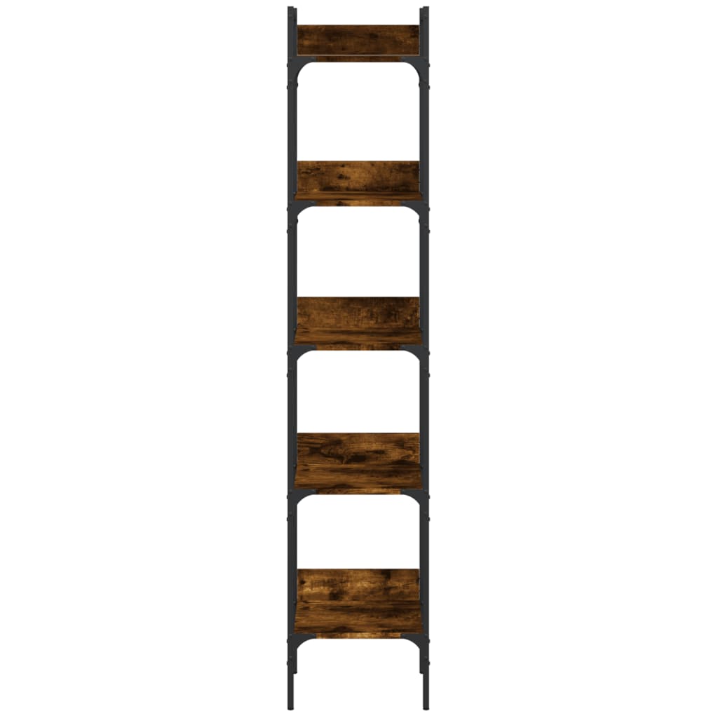 5-tier bookcase smoked oak 35x30x174 cm processed wood