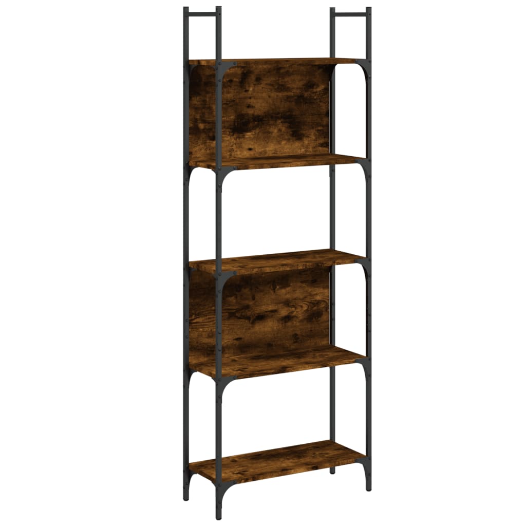 5-tier bookcase, smoked oak, 60.5x24x166.5 cm