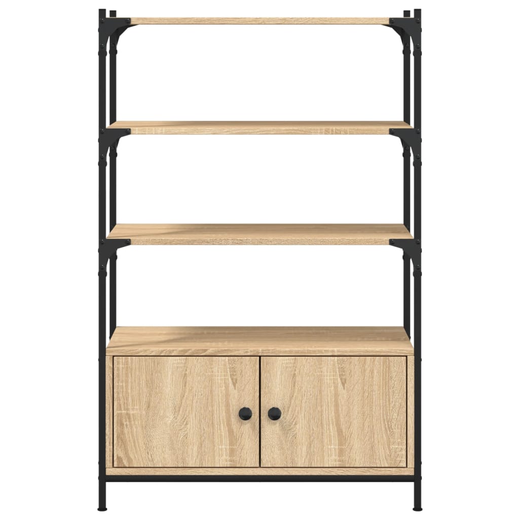 3-tier bookcase, sonoma oak, 70x30x109.5 cm wood