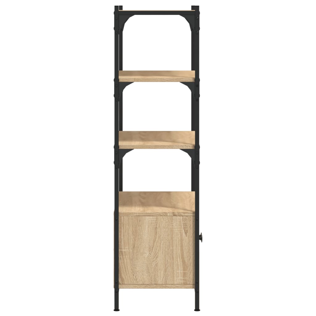 3-tier bookcase, sonoma oak, 70x30x109.5 cm wood