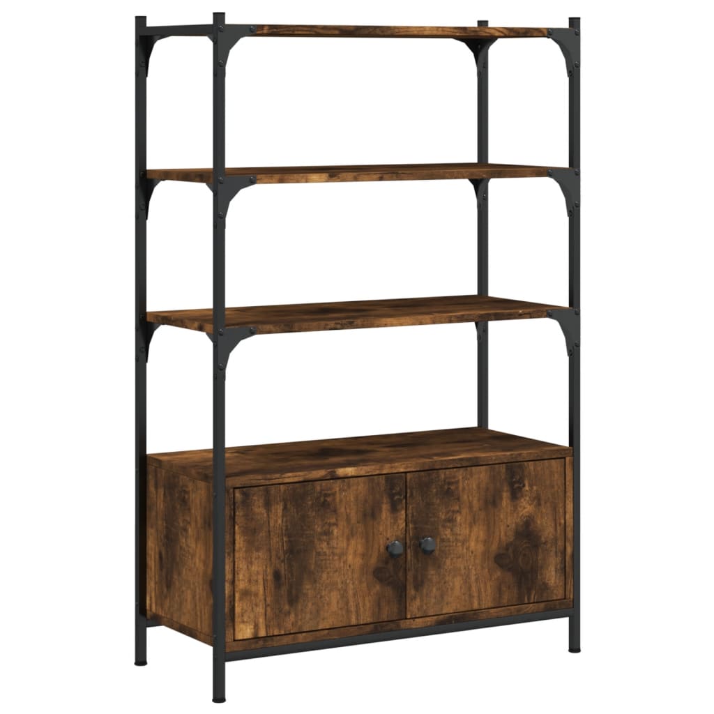 3-tier bookcase, smoky oak, 70x30x109.5 cm, wood