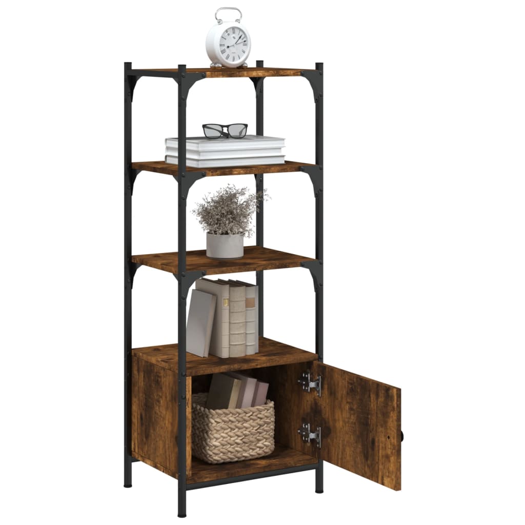 3-tier bookcase, smoky oak, 41x30x109.5 cm, wood