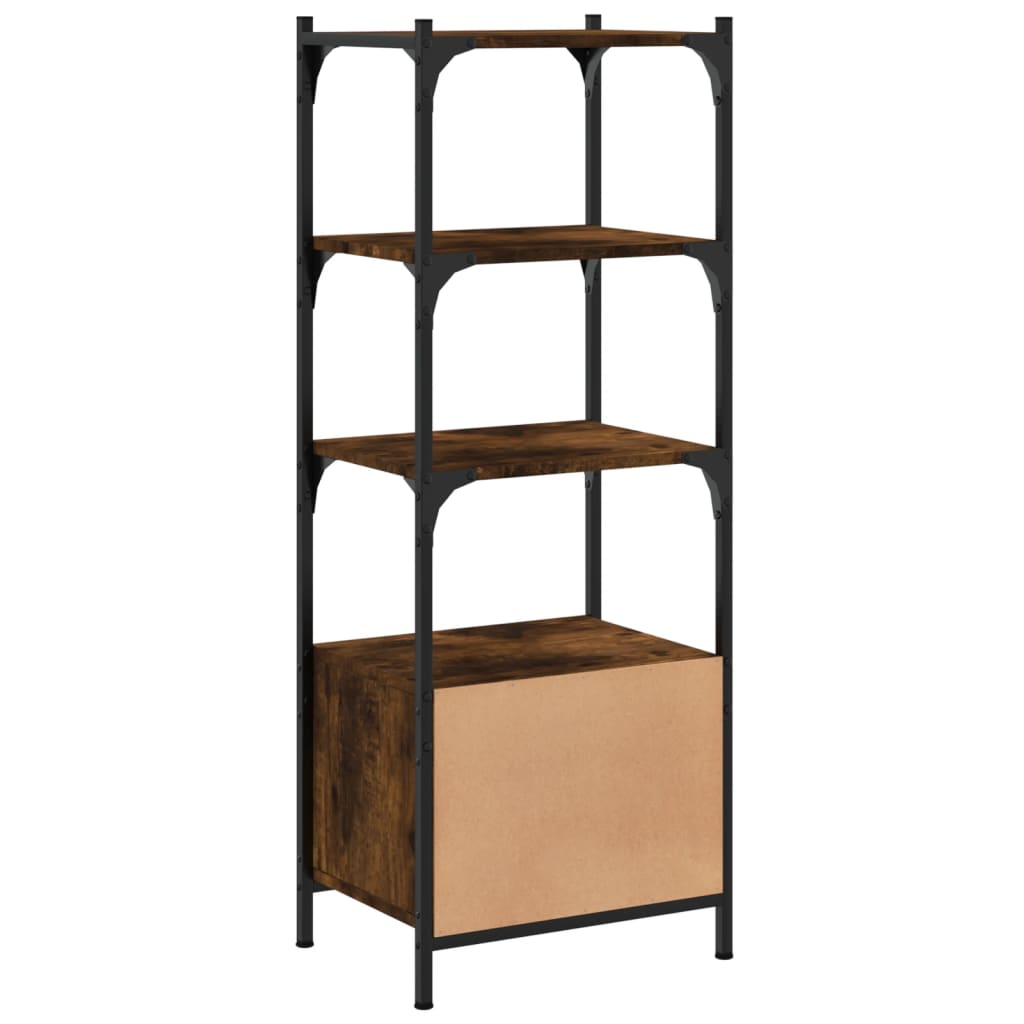 3-tier bookcase, smoky oak, 41x30x109.5 cm, wood