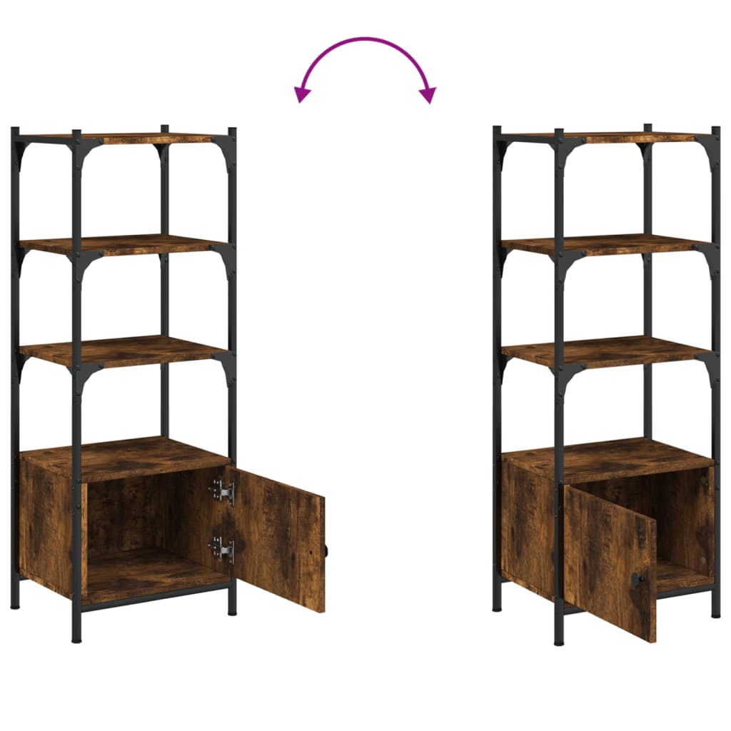 3-tier bookcase, smoky oak, 41x30x109.5 cm, wood